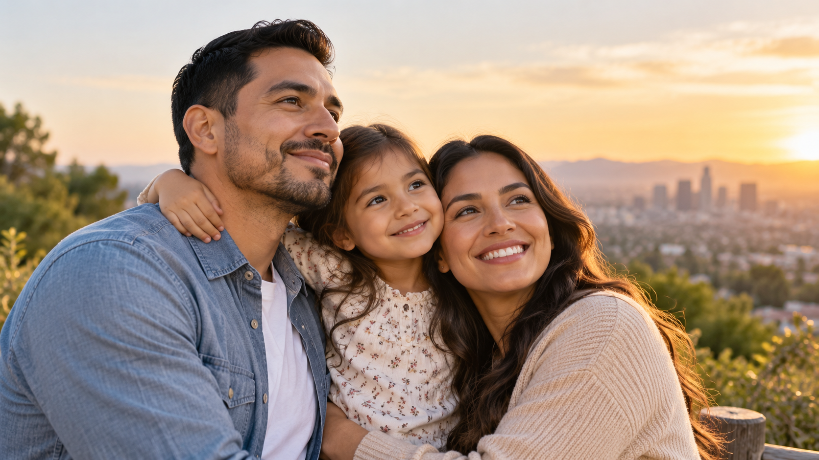 Familia representando un proceso de ajuste de estatus